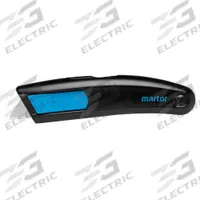 MARTOR Safety Knife: 6 in Overall Lg, Plain, 1 in Overall Wd, Aluminum, Black/Blue, Quick-Change (MPN 116006.02). Key specifications — attr307884: Quick-Change; attr307885: Steel Blunt Tip; attr307882: Blue; attr307878: Plain; attr307881: Aluminum; attr324892: MARTOR.