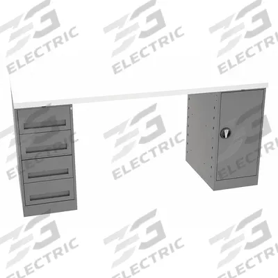 TENNSCO Workbench: Fixed Ht, Laminate, 72 in x 30 in, 750 lb Overall Load Capacity - Dual Pedestal Workbenches