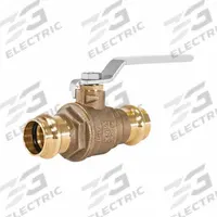 JOMAR VALVE Manual Two-Way Ball Valve: 1/2 in, Brass, Straight, Press x Press, Full Port Ball Port (MPN 100-203SSG). Key specifications — Brand: JOMAR VALVE; Handle: Locking Lever.