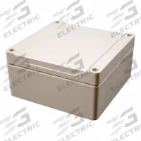 HAMMOND Enclosure: Polycarbonate, 4 in x 4 in x 2 in, NEMA 12/13/4/4X/6/6P, Screw On, Solid Cover (MPN 1555N2GY). Key specifications — Brand: HAMMOND; Closure Method: Screws; Knockouts: Not Included.