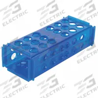 Tube Rack: Polypropylene, Blue, 12 Compartments, Benchtop (MPN 120684). Key specifications — Material: Polypropylene; Mounting Location: Benchtop; Color: Blue; Product Type: Test Tube Rack; Total Holding Capacity: (18) Wells (Side D); Brand: HEATHROW SCIENTIFIC.