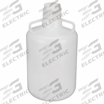 APPROVED VENDOR Carboy: 19.98 L Capacity - mL, Screw On Cap, White, 549.27 mm Overall Ht - Round Carboys