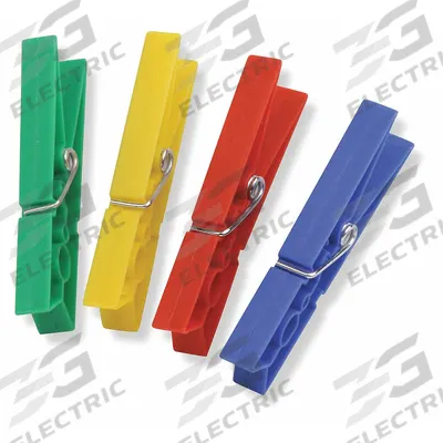 HONEY-CAN-DO Clothespins: Plastic, 5/8 in Overall Ht, 3/4 in Overall Wd - Drying Racks & Clotheslines