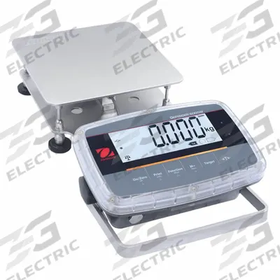 OHAUS Industrial Bench Scale: 9 3/4 in x 9 3/4 in, IP68/IP69K, Front-Mounted - Compact Bench Scales
