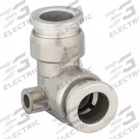 SMC Push-Fit Elbow Fitting: 3/8 in OD x 3/8 in OD Size, Push-to-Connect x Push-to-Connect, Silver (MPN KQG2L11-00). Key specifications — Brand: SMC.