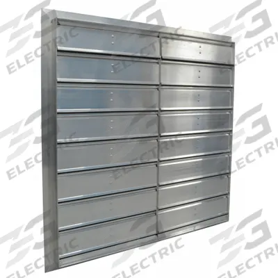 CANARM Motorized Damper: For 30 in Nominal Duct Dia, Single Panel, 30 in H, 30 in W - Motorized Wall-Mount Backdraft Dampers