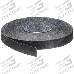 RIP-TIE Hook-and-Loop Cable Tie Roll: 30 ft Lg, 2 in Wd, 70 lb Tensile Strength, Black, Polyester (MPN G-20-030-BK). Key specifications — Color: Black; Material: Polyester; Brand: RIP-TIE.