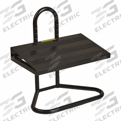 SAFCO Foot Rest: Steel, Black, 20 in Overall Lg, 12 in Overall Wd, 15 in Overall Ht - Footrests