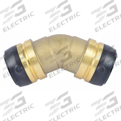 SHARKBITE Push-Fit Elbow Fitting: 1 1/4 in OD x 1 1/4 in OD Size - Standard Brass Push-to-Connect Tube Fittings