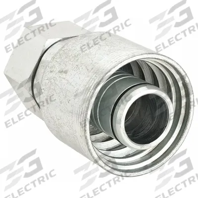 AEROQUIP Hydraulic Crimp Fitting: Steel x Steel, Straight, -20 For Hose Dash Size - Aeroquip Crimp Hydraulic Hose Fittings with ORS Connection