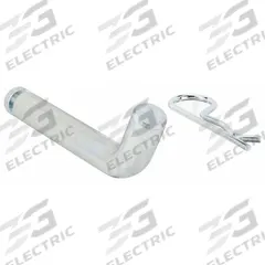 REESE Hitch Pin: 2 in_2 1/2 in Compatible Hitch Size, 5/8 in Pin Dia, V, 3 1/2 in Overall Lg, Steel (MPN 7033100). Key specifications — Material: Steel; Vehicle Class: V; Finish: Bright Zinc; Includes: Groove pin; Brand: REESE.