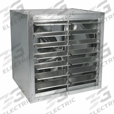 Dayton Cabinet Exhaust Fan: Belt Drive, 24 in Blade, 3/4 hp, Totally Enclosed Air Over - Cabinet Exhaust Fans