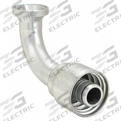 AEROQUIP Hydraulic Crimp Fitting: Steel x Steel, 90° Elbow, -32 For Hose Dash Size - Crimp Hydraulic Hose Fittings with Flange Connection
