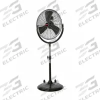 DAYTON Portable Fan: 20 in Blade Dia, 62 in Ht, 3 Speeds, Non-Oscillating, Silver, Steel, Mobile (MPN 61LD79). Key specifications — Brand: DAYTON; Number of Speeds: 3; Guard Material: Steel; High Visibility: No; Voltage: 120V AC; Oscillation: Non-Oscillating; Includes Remote Control: No; Application: Home and Office.