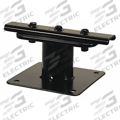 VIDEO MOUNT PRODUCTS Unistrut Adaptor: Ceiling, Max. 180 lb, Fixed, Powder Coated, Black - Fixed Television Mounts