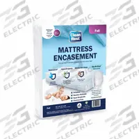 CLEANREST Mattress/Box Spring Protector: Full, 75 in Overall Lg, 54 in Overall Wd, White, Waterproof (MPN 845168015479). Key specifications — Brand: CLEANREST; Cover Material: Polyester; Mattress Pad Material: Polyester Blend; Compatible Bed Height: 18 in.