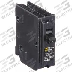 SQUARE D Miniature Circuit Breaker: 30 A, 120V AC, Single Phase, 10kA at 120V AC, 1 Poles, Std (MPN HOM130). Key specifications — Phase: Single; Amps: 30 A; AC Voltage Rating: 120V AC; Max. AIR Rating: 10kA at 120V AC; For Use With: Homeline Load Center; Brand: SQUARE D.