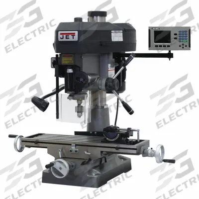 JET Mill Drill: JMD-18, Belt Drive, 2 hp, 115/230V - Belt-Drive Mill Drills with DRO