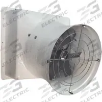 Exhaust Fan: Direct Drive, 18 in Blade, 1/3 hp, Totally Enclosed Air Over, 115V AC, 1 ph (MPN FGI18W36X31). Key specifications — Nameplate Voltage: 115V AC; Blade Material: Galvanized Steel; Motor Enclosure: Totally Enclosed Air Over; Brand: CANARM; Frame Material: Fiberglass.