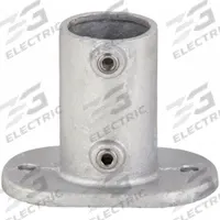 Structural Pipe Fitting: Railing Base Flange, Oval, 3/4 in For Pipe Size, Cast Iron, Gray (MPN 30LX12). Key specifications — Manufacturer Part Number: 30LX12; Brand: APPROVED VENDOR; Finish: Zinc-Plated; Material: Cast Iron; Product Type: Railing Base Flange.