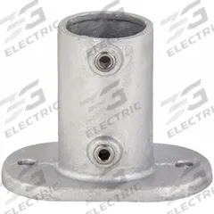 Structural Pipe Fitting: Railing Base Flange, Oval, 3/4 in For Pipe Size, Cast Iron, Gray (MPN 30LX12). Key specifications — Manufacturer Part Number: 30LX12; Brand: APPROVED VENDOR; Finish: Zinc-Plated; Material: Cast Iron; Product Type: Railing Base Flange.