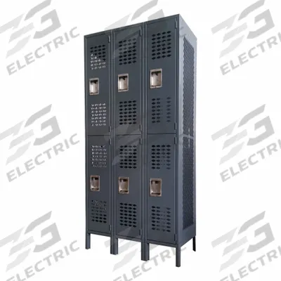 APPROVED VENDOR Wardrobe Locker: 36 in x 18 in x 78 in, Ventilated, 2 Tiers, 3 Units Wide - Ventilated Metal Wardrobe Lockers