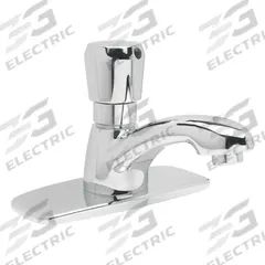 ZURN Low Arc Bathroom Faucet: AquaSpec®, Single-Post, Brass, Chrome Finish, 0.5 gpm Flow Rate, Spray (MPN Z86100-XL-CP4.0001). Key specifications — Brand: ZURN; Series: AquaSpec®; Includes: 4" Cover Plate.