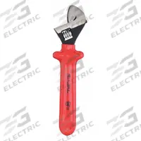 WIHA Adjustable Wrench: Insulated Rubber Dipped, Natural, 8 in Overall Lg, 1 in Jaw Capacity (MPN 76208). Key specifications — attr309359: Natural; attr324924: WIHA; attr309358: Insulated Rubber Dipped.