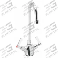 SPEAKMAN Laboratory Faucet: Faucet, Single-Post, For Cold Water/Hot Water Media, 2 Handles, Lever (MPN SC-7122-E). Key specifications — Brand: SPEAKMAN; Color/Finish: Chrome; Inlet Connection Type: NPSM; Product Type: Faucet.