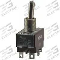 EATON Toggle Switch: 3 Position, 3 Connections, SPDT, Spade Terminals Connection, X Series (MPN XTD2B1A). Key specifications — AC Contact Rating: 15 A @ 28 V; Switch Function Configuration: On/Off/On; Brand: EATON; Series: X; Horsepower: 3/4 hp.