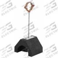 DURA-BLOK Copper Tube Support Block: Rubber Base, Zinc-Plated Steel, 4.8 in Overall Lg (MPN DBM-1-1/4CT). Key specifications — Support Material: Steel; Base Material: Rubber; Base Size: 4.8 in L x 6 in W; Brand: DURA-BLOK.