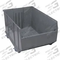 QUANTUM STORAGE SYSTEMS Mobile Bin: 41 7/8 in Overall Lg, 23 7/8 in x 17 1/2 in, Gray (MPN QRB256MOBGY). Key specifications — Mobility: Mobile; Material: Plastic; Brand: QUANTUM STORAGE SYSTEMS; Stackable: Stacking Capable.