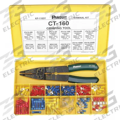 PANDUIT Wire Terminal Kit: 147 Pieces, 22 AWG – 10 AWG Wire Sizes - Mixed Wire Connector & Terminal Sets
