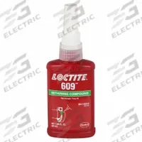 LOCTITE Retaining Compound: 609, 1.7 fl oz, Bottle, Green, For Close-Fitting Parts (MPN 135512). Key specifications — Color: Green.