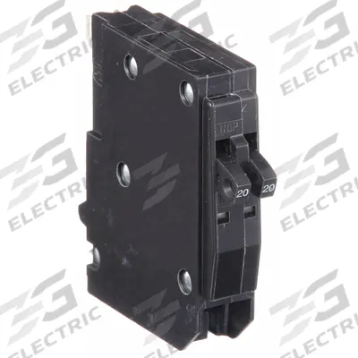 SQUARE D Miniature Circuit Breaker: 20 A, 120/240V AC, Single Phase, 10kA at 120/240V AC - QO Series, Plug-In Square D Miniature Circuit Breakers