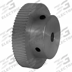 DAYTON Timing Pulley: Modified Curvilinear, Fixed, For GT Timing Belt Section, For 6 mm Belt Wd (MPN 74-2P06-6A3). Key specifications — Brand: DAYTON; Finish: Clear Anodized; For Belt Series: Powerhouse®.
