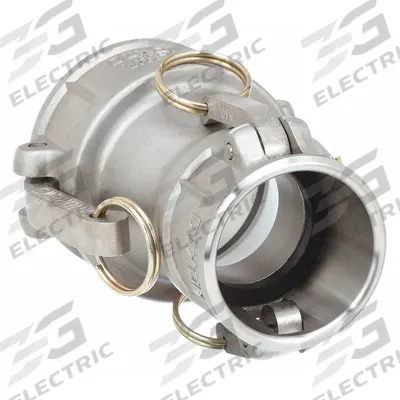 DIXON VALVE & COUPLING Cam and Groove Coupling: 125 psi Max. Working Pressure @ 70 F, 6 1/2 in Overall Lg - Type DD Stainless Steel Cam & Groove Fittings
