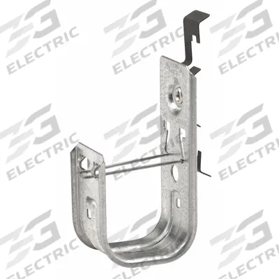 B-LINE BY EATON J-Hook: Clip-On with Locking Latch, 1 1/4 in Max. Bundle Dia. - Wire & Threaded Rod J-Hooks
