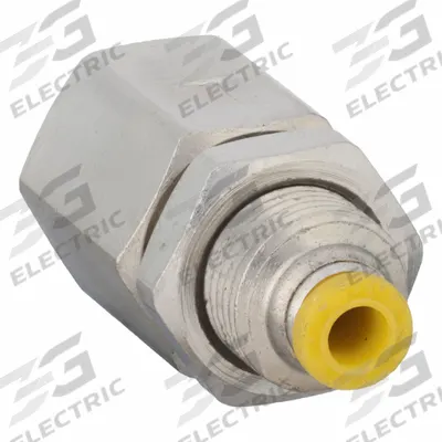 PARKER Push-Fit Adapter Fitting: 4 mm OD x 1/4 in Pipe Size, Push-to-Connect x BSPP - Nickel-Plated Brass Tube Fittings