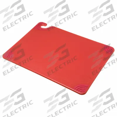 SAN JAMAR Cutting Board: 20 in Overall Lg, 15 in Overall Wd, Red, Co-Polymer - Saf-T-Grip Cutting Boards