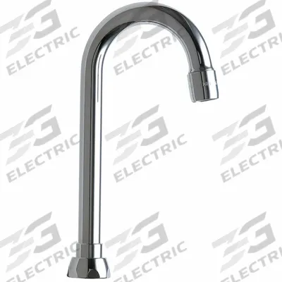 CHICAGO FAUCETS Spout: Spout, Arc, Swivel Spout, Brass, Polished Chrome, 2.2 gpm Flow Rate - Gooseneck Faucet Spouts