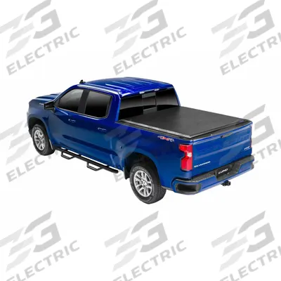 LUND Tonneau Cover: Roll-Up Style, Vinyl, Black, Bolt-On, 75 1/2 in Lg - Roll-Up Tonneau Covers