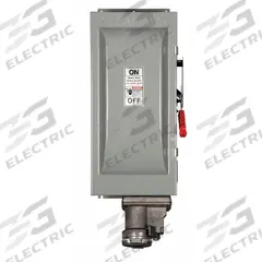 SIEMENS Safety Switch: Fusible, 100 A, Three Phase, 600V AC, Galvanized Steel, Indoor (MPN HF363JCH). Key specifications — Brand: SIEMENS; Compatible Plug Series: Crouse-Hinds Arktite.