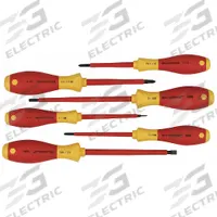 WIHA Insulated Screwdriver Set: 1-10 Pieces, 6 Pieces, Phillips/Slotted/Square Tip, Ergonomic Grip (MPN 35891). Key specifications — attr1205274: WIHA; attr1205269: 7/32 in.