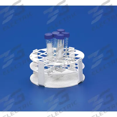 APPROVED VENDOR Tube Rack: 2 3/4 in Overall Ht, Plastic, White, (24) Tubes, 24 Compartments - Lab Storage Racks
