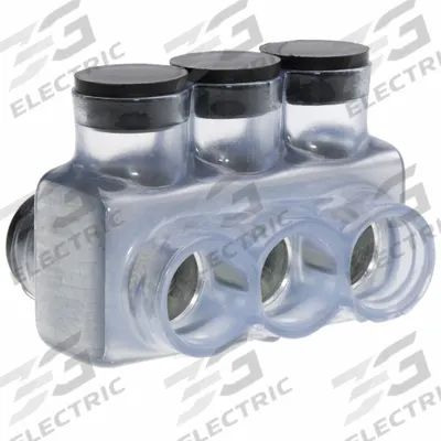 POLARIS Multitap Connector: 3 Port, Double-Sided Entry, 4 AWG – 500 kcmil Wire Size - Dry-Location Double-Sided Entry Multitap Connectors