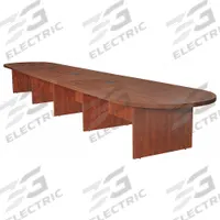 REGENCY Conference Table: Racetrack Oval, Laminate, Cherry, 264 in Overall Lg, 52 in Overall Wd (MPN LCTRT26452CH). Key specifications — attr987891: Slab Leg; attr987894: Laminate; attr987867: Laminate; attr987857: REGENCY; attr987872: Laminate.