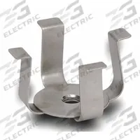 OHAUS Erlenmeyer Flask Clamp: Flask Clamp, Stainless Steel, Rubber Mat, 3 L (MPN 30400093). Key specifications — Hold Capacity: 3 L; Brand: OHAUS; Includes: Rubber Mat; Material: Stainless Steel; Product Type: Flask Clamp.