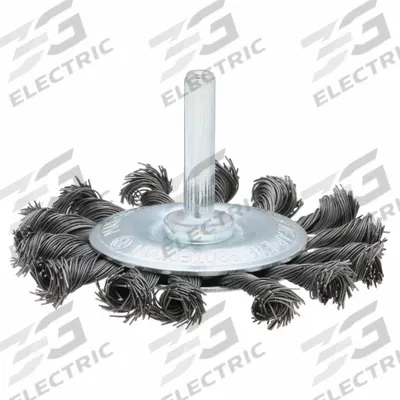 APPROVED VENDOR Wire Wheel Brush: Twisted Steel, 3" Dia x 1/4" Wd, 1/4" Shank - Heavy-Cleaning Brushes for Contoured Carbon Steel Surfaces
