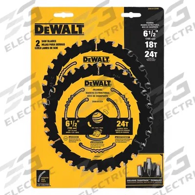 DEWALT Circular Saw Blade: 6 1/2 in Blade Dia., 0.07 in Cut Wd, 5/8 in Arbor Size - Wood-Cutting Blades